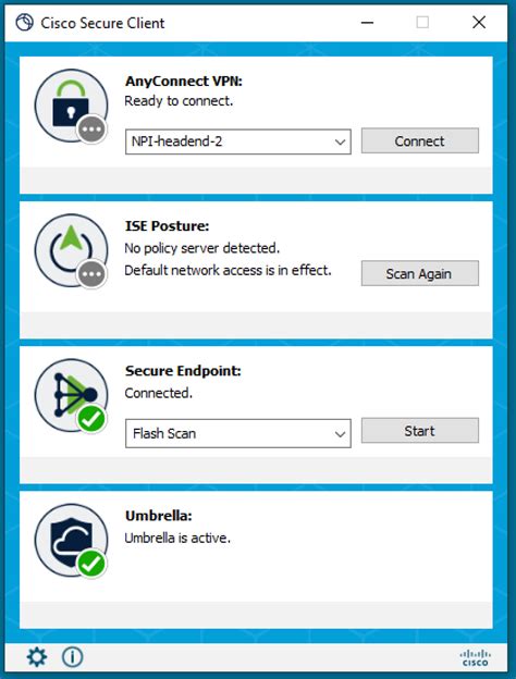 cisco anyconnect change default vpn windows 10